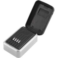 Key Safe Box, Outdoor Key Safe with 4 Code & 1 Key, Security Key Storage Box Durable Outdoor Wall Mounted Secure Key Box