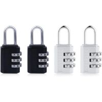4 Pack Waterproof Combination Padlocks with 3 Digit Combination Lockers for School Gym Lockers