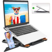 360 Rotating Base Laptop Stand Portable Laptop Stand, Improved Bottom Adjustable Height, Foldable Laptop Stand