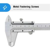 Pied à Coulisse Vernier 150mm Inox Haute Précision - Outil De Mesure Argent Avec Vis De Verrouillage