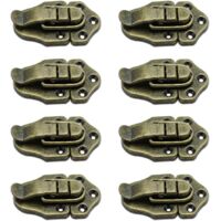 Set of 8 Toggle Clasp Latches Vintage Retro Latch Toggle for Box Gift Boxes-Bronze