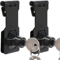 Zinc alloy buckle, 3" high quality chrome hinge lock with key buckle, with metal lock and key lock. (2 pieces)