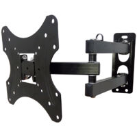 TV Wall Mount for 14-32" LED LCD Plasma and Curved Screen, Tilt and Swivel TV Arm Max Capacity 30kg