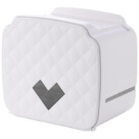 Toilet Paper Holder, Wall-Mounted Toilet Paper Holder, Waterproof/Dustproof Paper Dispenser And Roll HolderBathroom/Toilet (White)