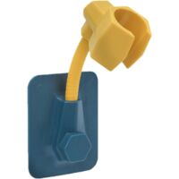 Shower Head Holder, Wall Mounted Shower Head Holder Wall Mount Adjustable Hand Shower Holder, Waterproof, Heavy Duty, Bathroom Accessory (Yellow)