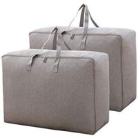 Blanket or Clothes Organizer, Safe and Stable Material, Durable, Multifunctional Moisture-proof (Grey - 2 Pieces, 605028cm)