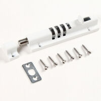 Gate Lock, Mechanical Combination Locking - No More Keys Needed - Perfect for Gates, Sheds, Any Storage and Any Door (White)