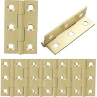 CHARNIERE,--Mini Charnière En Laiton Pur 10x8mm, Petite Charnière à Bout En Cuivre Pour Armoire