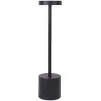 USB rechargeable wireless table lamp, Wireless table lamps for bedside, camping, indoor, outdoor, terrace, restaurant, black Bedside lamp