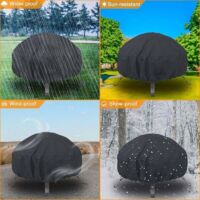 Housse Ronde Pour Foyer Extérieur - Oxford 210D Imperméable, 4 Tailles, Protection Patio