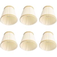 Fabric Lamp Shades, Small Lamp Shades, Candle Holder Clips for Crystal Chandelier, E14 Lampshades for Bedside Table, Bedside Lamp Candle Holder, 6PCS Lamp Shades