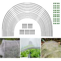 Serre de jardin - Ensemble de 30 arceaux pour serre tunnel, serre tunnel, filet de jardin extérieur