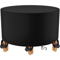 Housse de protection pour table de jardin 200 x 94 cm, imperméable, pour mobilier de jardin et rangement hivernal (200 x 94 cm, ronde)