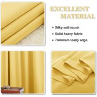 Rideau Occultant 120x125 Cm – 100% Polyester – Isolant Thermique Et Phonique – Beige