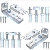 Kit de quincaillerie pour portes pliantes, lot de 2, réparation pour portes pliantes, portes coulissantes et portes de placard