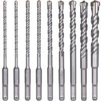 Forets à Béton ,8PCS Perceuse à Percussion Perceuse à Maçonnerie, 5,6,6,8,8,10,12,14 x 160mm Outils de Forage pour Percer des Trous dans Béton, Carreaux de Céramique, Pierre