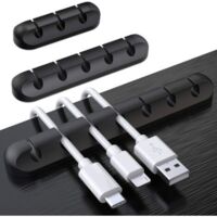3-Pack Cable Holder Clips, Cable Management Cord Organizer Clips Self Adhesive for Desktop USB Charging Cable Nightstand Power Cord Mouse Cable Wire PC Office Home