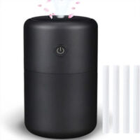Mini Humidifier Aroma Diffuser 230 ml Portable USB Humidifier Waterless Auto-Off Ultrasonic Quiet Room Humidifier with Night Light for Car Office Room Children's Room Bedroom