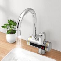 Chauffe Eau Instantané Electrique,Chauffe-Eau De Cuisin 3000W 220V Robinet D'Eau Chauffant Avec Chauffe-Eau IntéGré,Robinet éLectrique De Cuisine Rotatif 360 °