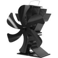Ventilateur de poêle 6 Lames Ventilateur de poêle à bois silencieux à chaleur pour poêle à bois/cheminée/poêle à bois