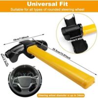 Antivol de volant pour voiture, levier de sécurité antivol universel pour volant de voiture, antivol en T rétractable
