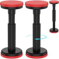 Lot de 2 poteaux de support télescopiques, système de support à encastrer, tige de support d'armoire, supporte jusqu'à 200 kg, support de levage d'armoire de 18 à 45 cm pour armoire, canapé, évier