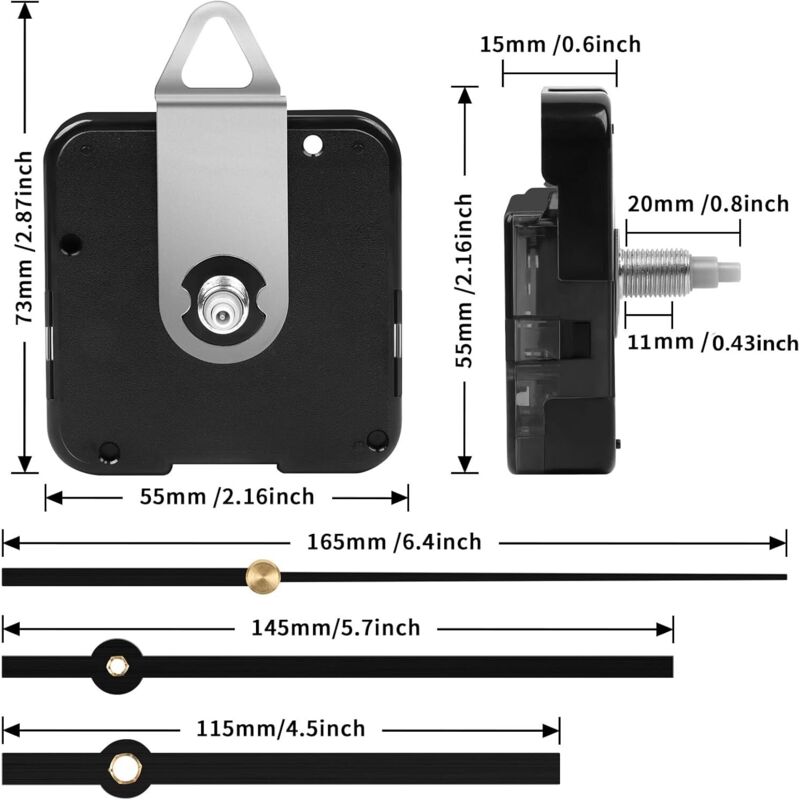 Mécanisme D'Horloge DIY Avec Aiguilles Lumineuses - Mouvement Silencieux, Remplacement Ou Création