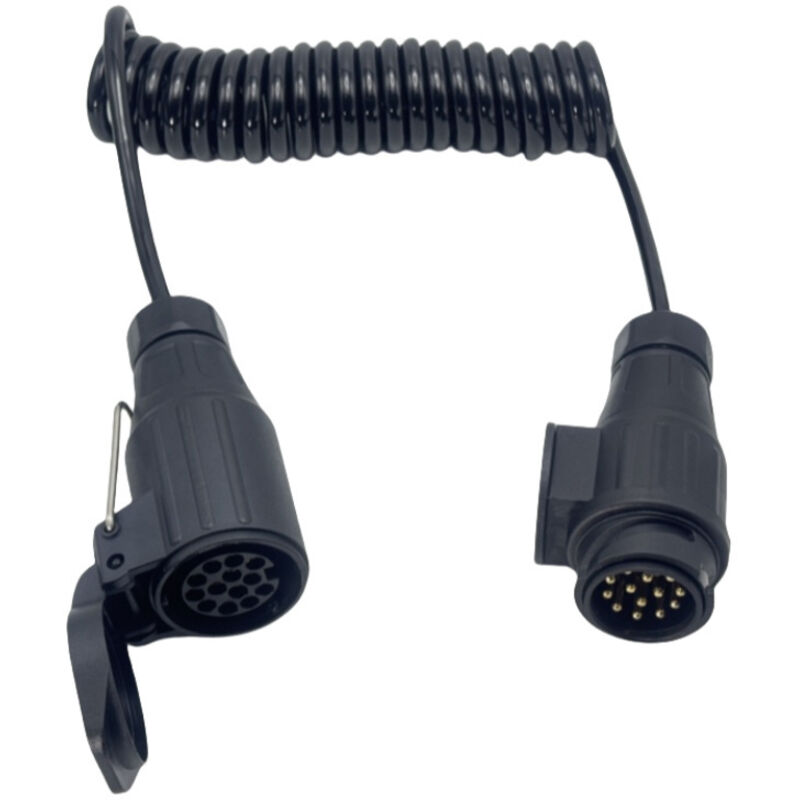 RALLONGE SPIRALE 3 METRES POUR REMORQUE 13 BROCHES MALE/13 BROCHES MAL