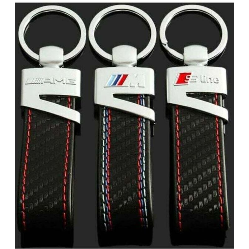 Porte Clé Audi Sport Carbone En Cuir étui De Protection - Équipement Auto