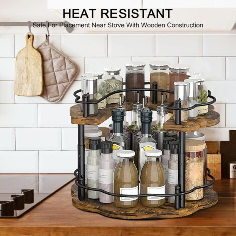 Étagère À Épices Coulissante À 2 Niveaux Verticale Pour Armoire