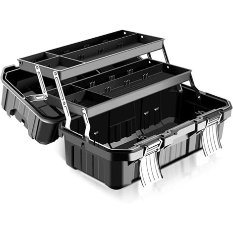 Boîte à outils pliable en métal multifonction avec plateau et séparateur 48/21 cm (1/5)