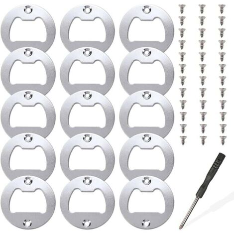 15 ensembles d'inserts de décapsuleur, kit de pièces d'insertion en métal pour ouvre-bouteille, moules de coulée en résine, ouvre-bière en résine, accessoires de bricolage (1/4)