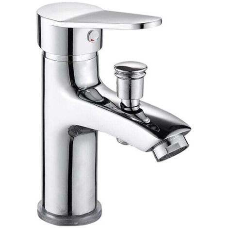Monotrou, Mitigeur bain/douche Chromé, Mitigeur de Lavabo - Robinet de Salle de Bains Monocommande (1/4)