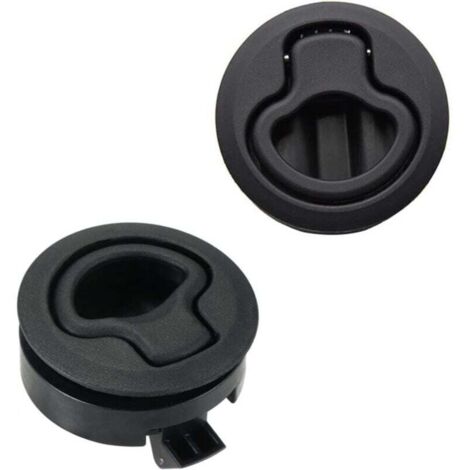 Loquet de Trappe Loquet Verrouillage en Alliage de Zinc Hatch Verrou Slam Flush Pull Hatch Porte Affleurante Tirer Trappe Slam Loquet pour Yacht Remorque Camper Deck Hatch Door Cabinet, Noire