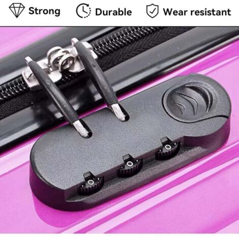 Meilleur Cadenas Tsa 2022 Lot De 2 Cadenas à Bagages Approuvés Par La TSA Avec Câble En Acier, Serrure à Combinaison à 4 Chiffres Avec Indicateur D'inspection, Cadenas Sans Clé Pour Valise