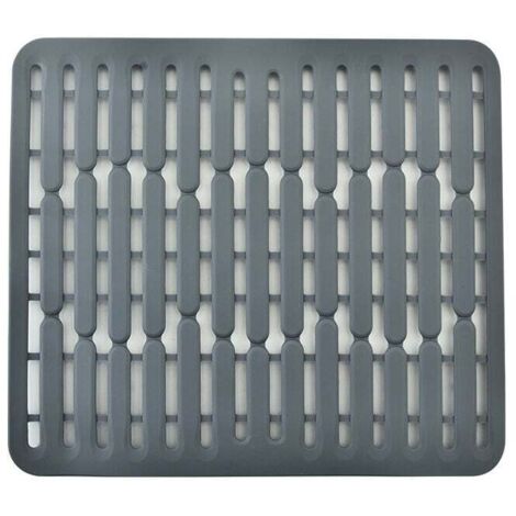 32.5x28.7x1cm,gris– Tapis de fond d'évier en silicone ou protège évier - Petit format (1/4)