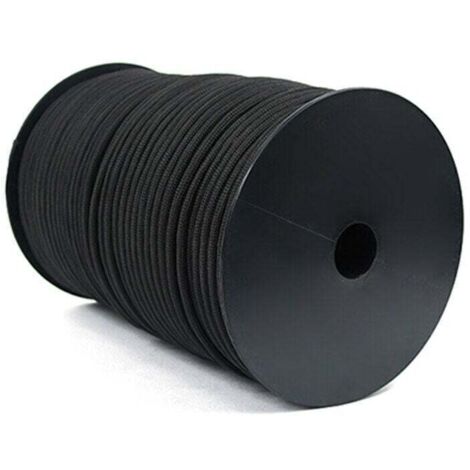 100M 550 Type Parachute Corde Paracord Longe Corde 9 Strand Cores Tente de Sauvetage Randonnée Corde Rouleau (Noir) (1/4)
