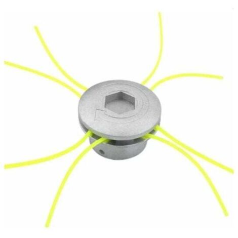 Tete Debroussailleuse Universelle, Tete Debroussailleuse 4 Fils, Aluminium Tete Fil Débroussailleuse Accessoire de Débroussailleuse pour Tondeuse à Gazon, 72 x 44.5 mm