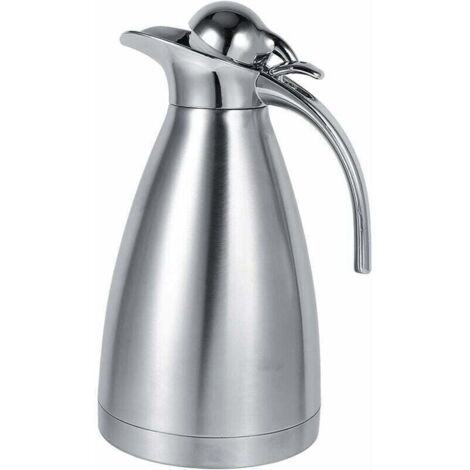 Fiole Thermos, Cafetière en Acier Inoxydable Double Paroi Isolée sous Vide Thermos Flacon Thermos Chaud pour Café, Eau Chaude, Thé(2L-B-RED-B) (1/4)