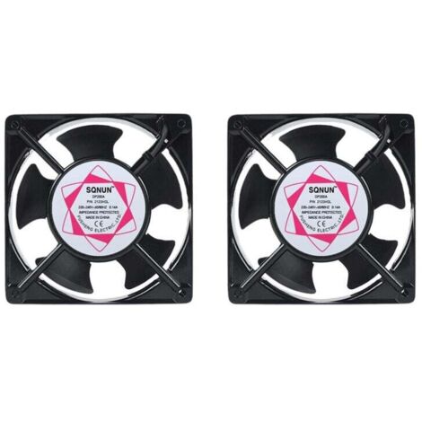 Alovez – Ventilateur axial haute température 120 x 120 x 38 mm – Pales en métal silencieuses – Économie d'énergie jusqu'à 30% – 220V 23W - mm-2PCS (1/5)
