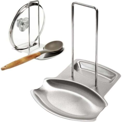 Support pour couvercle de casserole, support pour cuillère, couteau, cuillère, fourchette, pelle, support pour couverts en acier inoxydable, support pour couvercle de casserole, ustensiles de cuisine