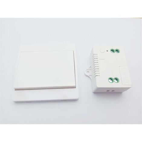 (1 To 1)Interrupteur sans fil autoalimenté, sans pile, télécommande sans fil pour les lumières et appareils électriques, étanche et sûr, pouvant être installé directement dans une salle de bain, etc. (1/4)