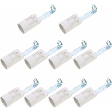10 Pièces Bases De Lustre De Bougie Couverture Blanche Douilles D'ampoule Supports De Candélabres Pièces De Support Base De Lumière (1/4)