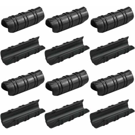 100 Pcs Serre Clips 25mm Clips Serre de Jardin Résistance aux Températures Elevées Fixation Bache Serre Durable Facile a Utiliser pour Fixation Serre Bannière Tuyau Jardin Films - Noir (1/4)