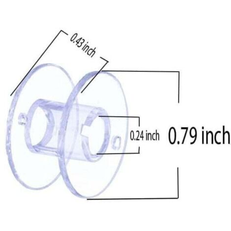 top4pc Bobines pour Machine à Coudre Singer Brother Bermina Pfaff Janome Toyota Elna Chanteur avec étui de Rangement - Transparent et Universel - 25 pièces (Multicouleur