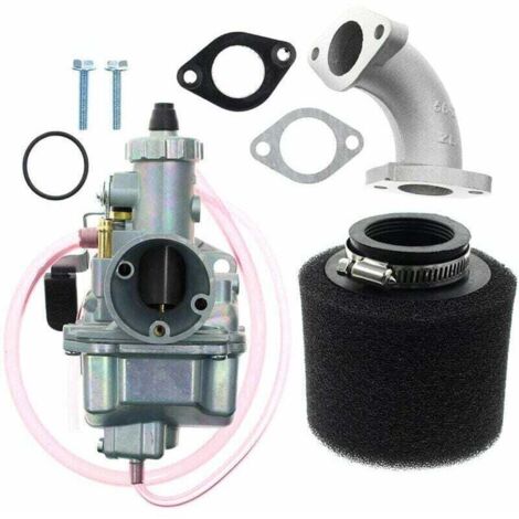 Kit de carburateur VM22 26 mm pour tuyau d'admission Mikuni Dirt Bike 110 cc 125 cc 140 cc Lifan YX, modèle : argent (1/4)