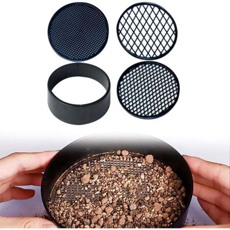Tamis De Jardin Réglable,4 En 1 Tamis Jardinage,Tamis Sable En Plastique,Tamis à Compost Pour Jardin,Tamis à Compost Tamis à Terre,Tamis De Jardin Rond,Tamis à Sable,Pour La Maison Jardin Plan