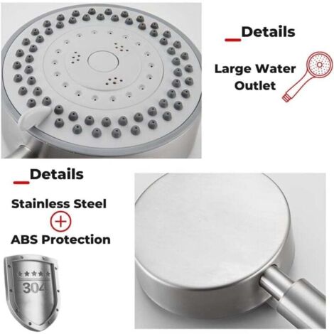 Pommeau De Douche Haute Pression En Acier Inoxydable 304