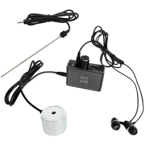 Conduite D'Eau Detecteur De Fuite Capteur Moniteur Testeur Kit Double Sondes Ecouteurs Haute Sensibilite Pipeline Eau Locator Kit, Eu Plug (1/4)