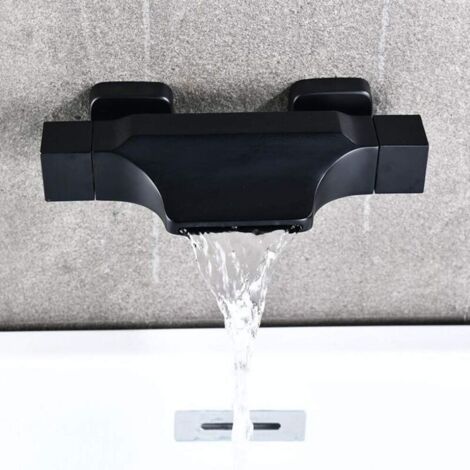 Robinet de remplissage de baignoire mural à poignée unique et bec long, nickel brossé - Faucet Direct Sales